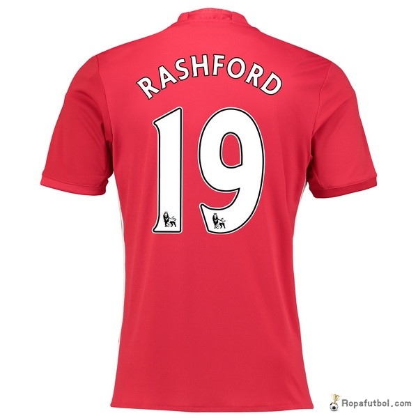 Camiseta Manchester United Replica Primera Ropa Rashford 2016/17 Rojo